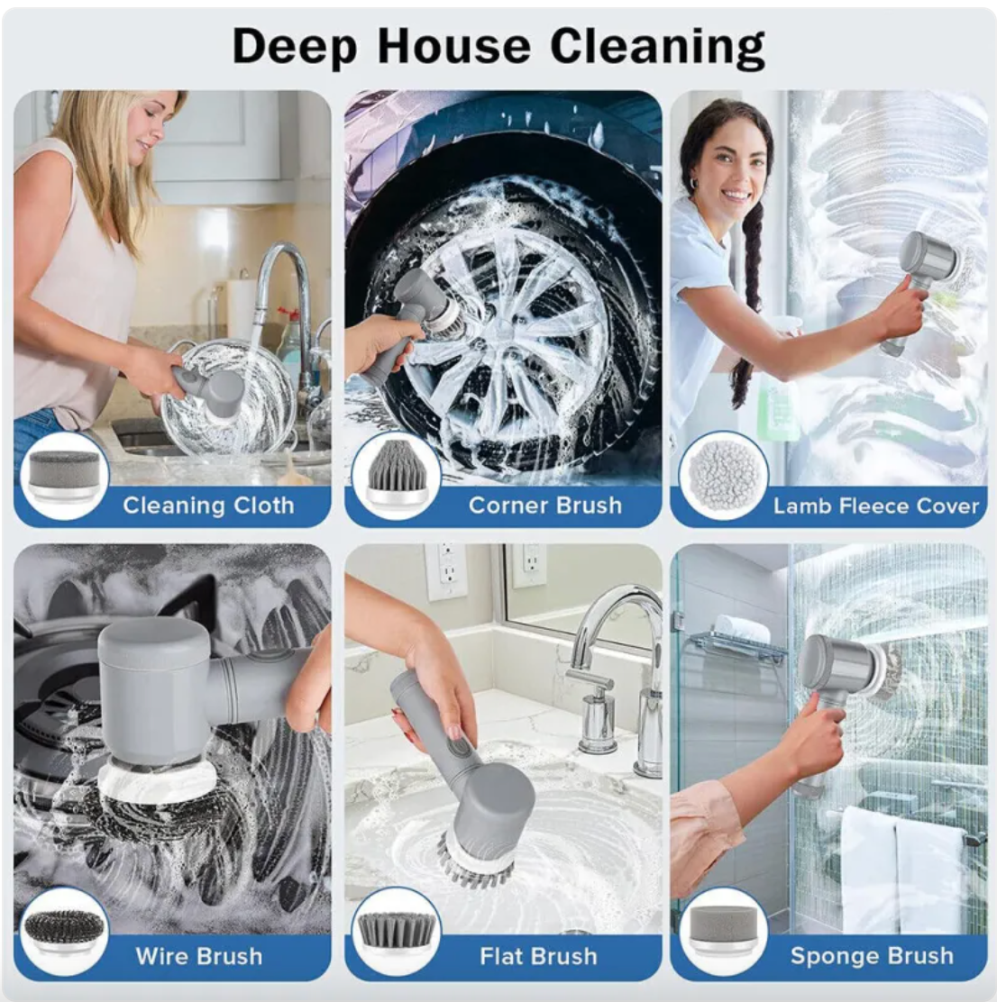 escaio Scrub™ — Cordless Spin Scrubber