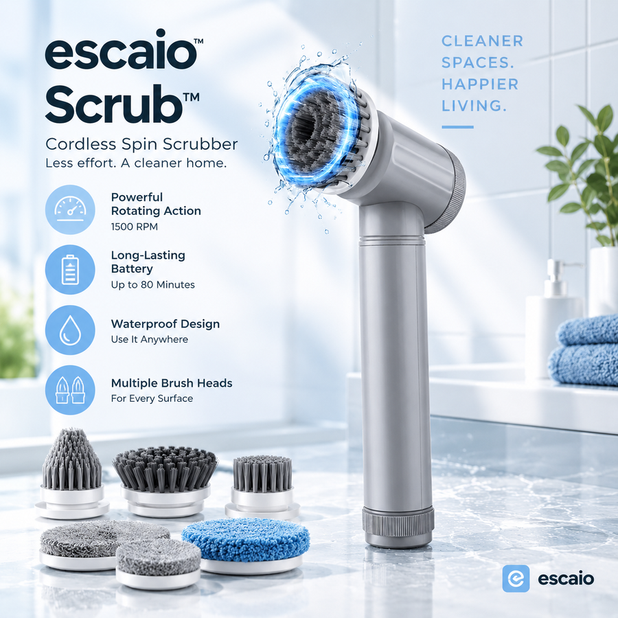 escaio Scrub™ — Cordless Spin Scrubber